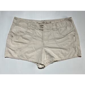 Arizona Jean Co Woman's Beige Cargo Khaki Shorts Size 17